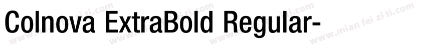 Colnova ExtraBold Regular字体转换